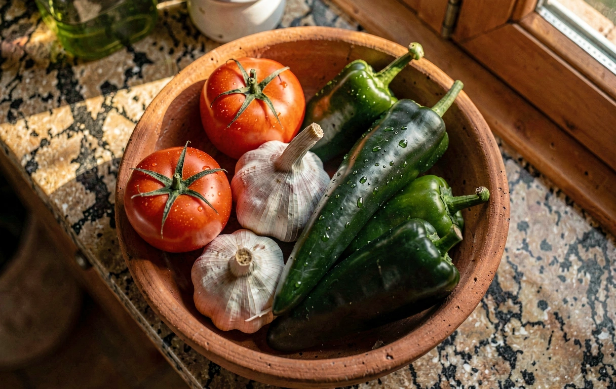 Ingredientes frescos de Portugal
